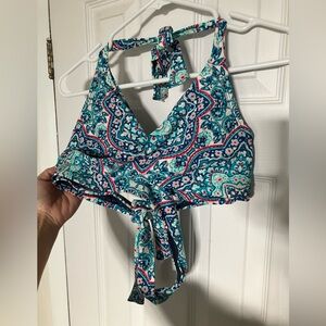 Athleta Aqua Floral Bikini Top - 36 B/C
